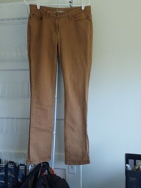 Boden WC115 Denim Straight Leg Jeans 5 Pocket Sand/Khakis Size 10 Long Pants
